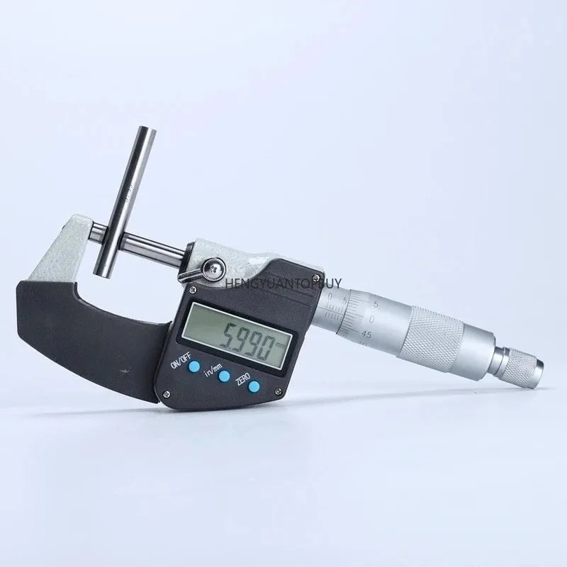 Syntek Digital Outside Micrometer 0-100mm 0.001mm Metric/Inch Carbide Tip LCD Gauge Precision Measuring Hand Tool​