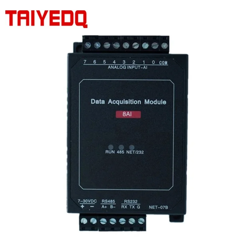 

8-Channel Analog Input RJ45 Ethernet Module With RS485 232 Interface MODBUS TCPIP Protocol Data Acquisition Module TCP-507B