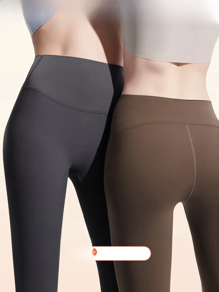 하이웨이스트 요가 팬츠 여성용 아우터웨어, 피부 탄력 강화, 복부 조절, 힙업, 베이스 레이어, 봄 가을용