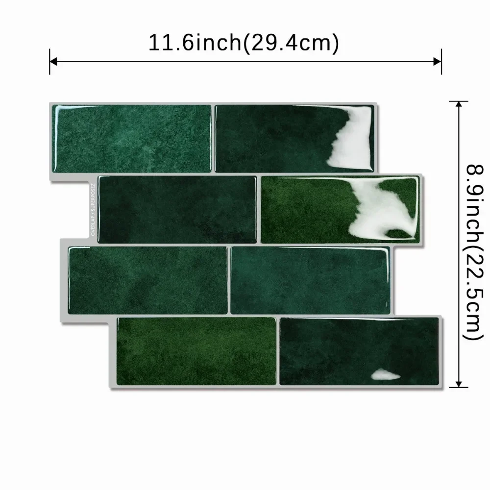 Waterproof Strong Adhesive Wallpaper Subway Wall Tiles Interior Decorative 3D Wall Sticker for Kitchen Bathroom Backsplash Stick
