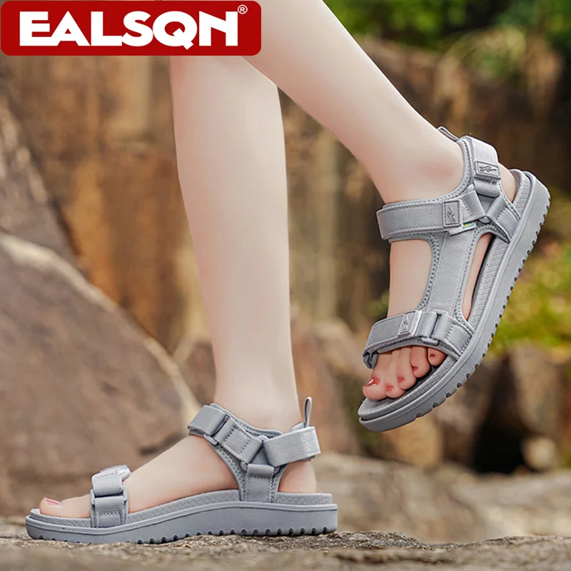 Classic Women’s Flat Sandals Summer Breathable Casual Comfortable Beach Shoes Non-Slip Outdoor Walking Sandals Size 36-41 image 3