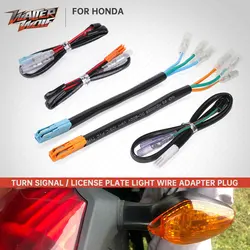 Turn Signal License Light Wire Plug Cable Adapter For Honda CB CBR CMX CRF CTX MSX NC 750 700 500X 500F 500R 650F 650R 400X 400F