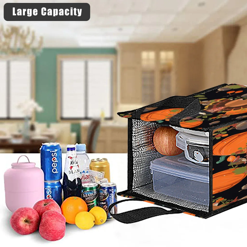 Thanksgiving Trump Turkey Lunch Box Donna Resuable Dispositivo di raffreddamento a tenuta stagna Borsa da pranzo termica per alimenti Bambini in età scolare