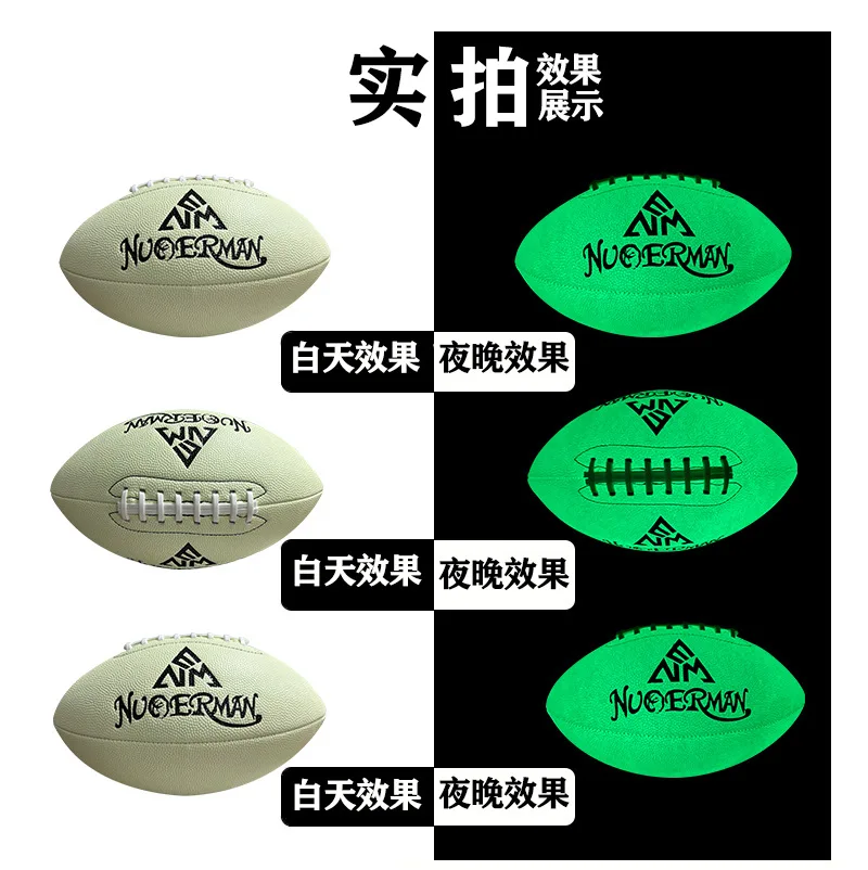 Glow-in-the-Dark Official Size 9 Football, Personalized Custom Engraved Gift, Training, Game & Display Decor