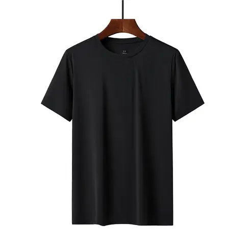 Ice Silk Herr T-shirt Snabbtorkande Andningsbar Träning Gym Löparskjortor Sommar Coola Casual Sportkläder Aktivkläder för Herr 10 best sales t-shirt i nylon och spandex - №8