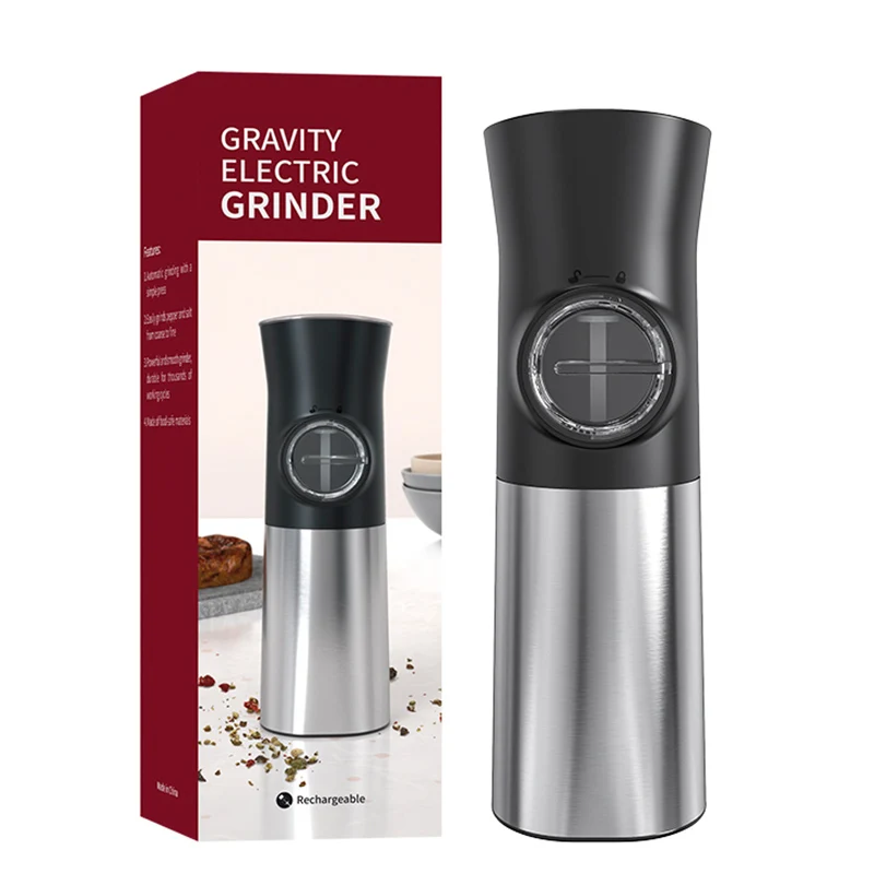 Electric Spice Salt And Pepper Grinder Gravity Automatic Coarseness Suitable Household Spice Grinder With Adjustable Coarseness