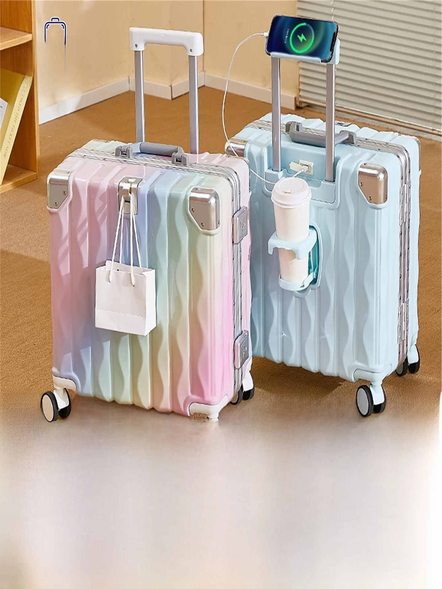 حقيبة سفر صغيرة محمولة مقاس 3 بوصة حقيبة عجلة Street Sle ABS + PC مادة نمط سابق مع Lo