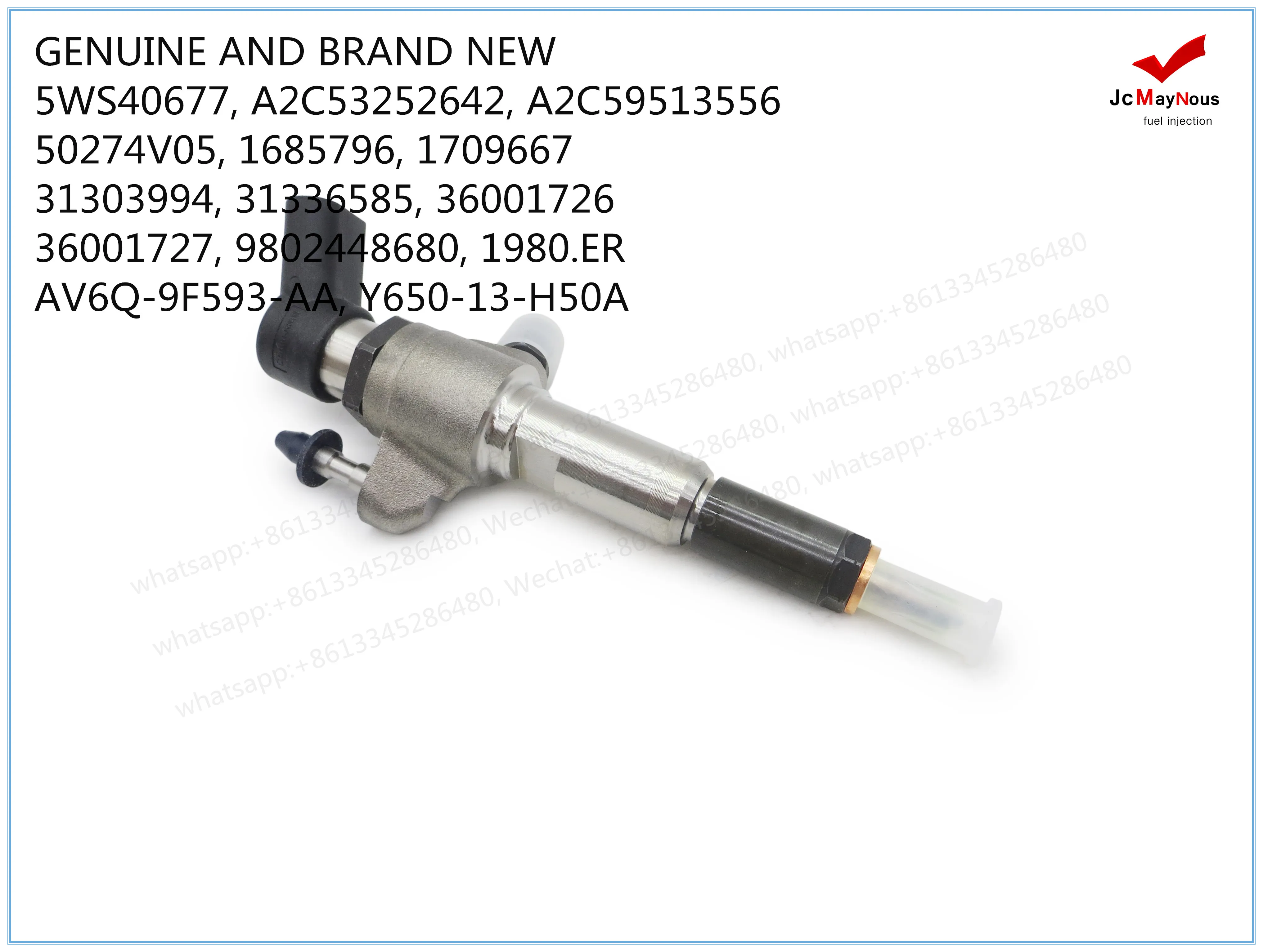 GENUINE AND BRAND NEW DIESEL FUEL INJECTOR 5WS40677, A2C53252642, A2C59513556, 50274V05, 1685796, 1709667, 31303994, 31336585