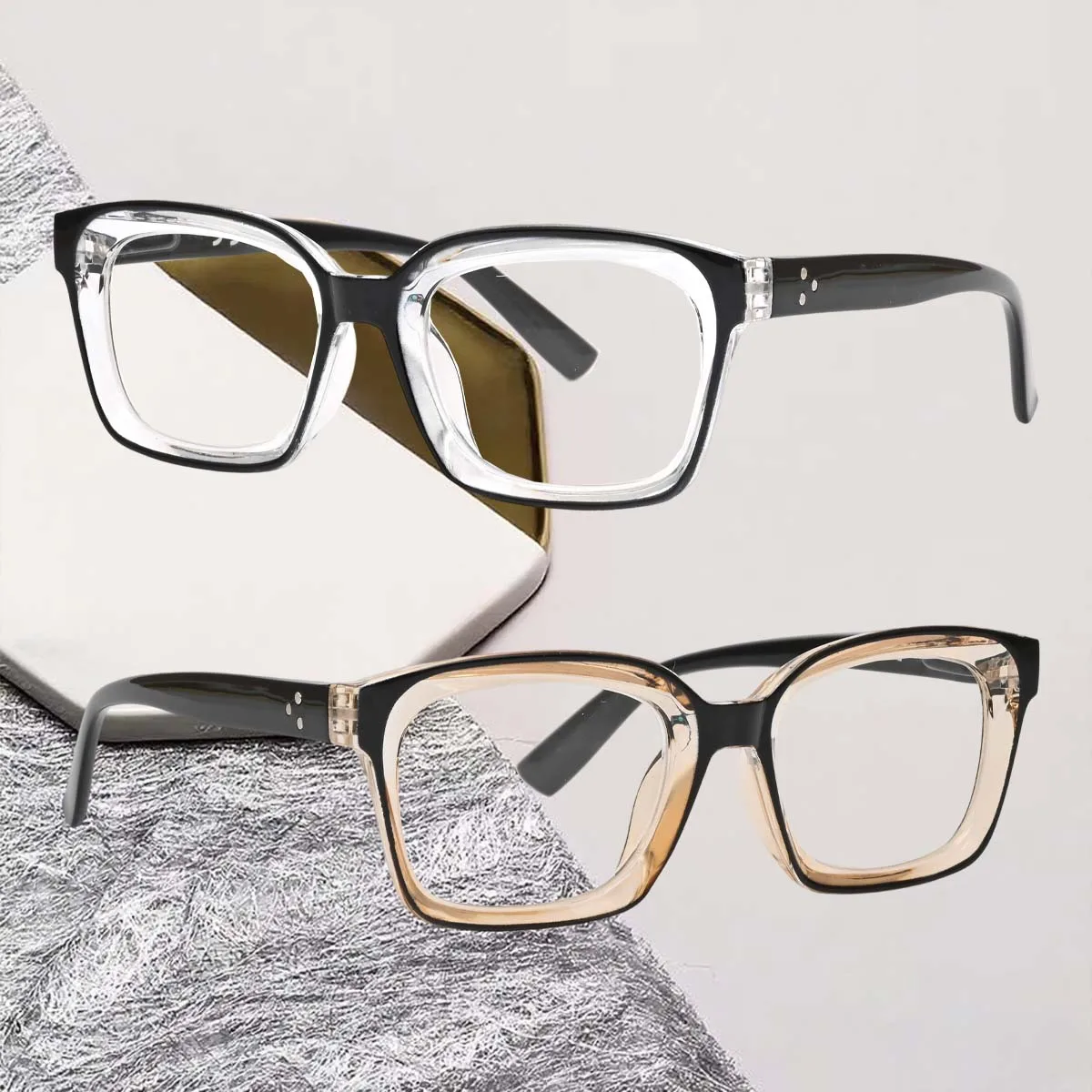 ريترو تريند نظارات القراءة مصمم جديد الأزرق المضادة للضوء البصر البعيد النظارات للنساء الرجال HD النظارات