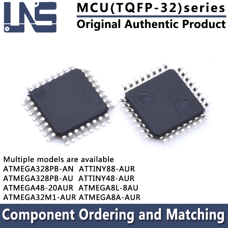 

1 шт. ATMEGA8A-AUR ATMEGA8L-8AU ATTINY48-AUR ATTINY88-AUR ATMEGA328PB-AN ATMEGA328PB-AU ATMEGA32M1-AUR ATMEGA48-20AUR TQFP-32 MCU