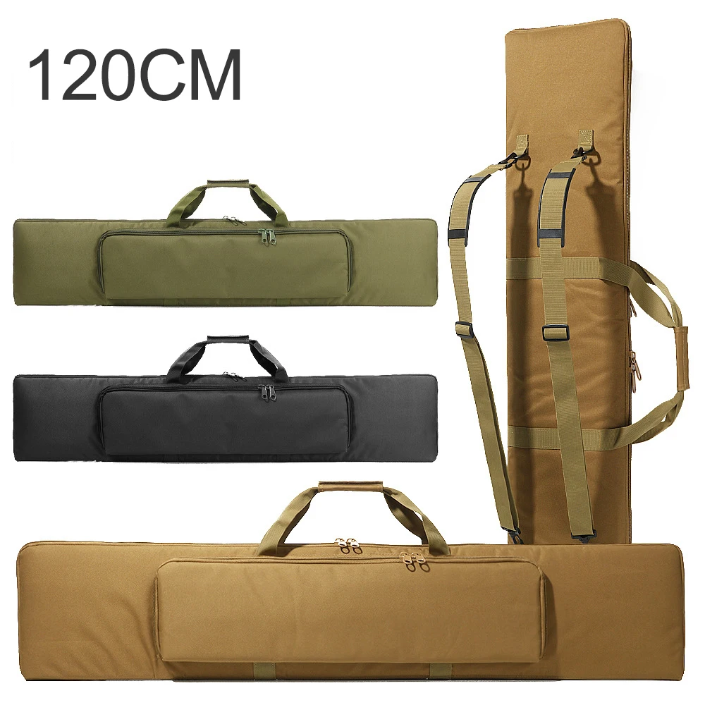 120cm Tactical Gun Bag Rifle Bag Shotgun Airsoft Long Bag Gun Storage Backpack with Tool Poket for Hunting Accessories