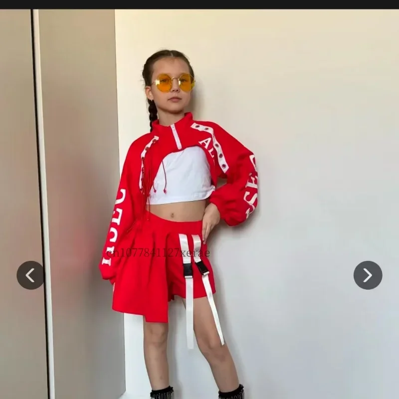 Costumes de danse hip-hop et de rue pour filles, Costumes de spectacle de piste sur scène de modèle à la mode pour filles de danse Jazz