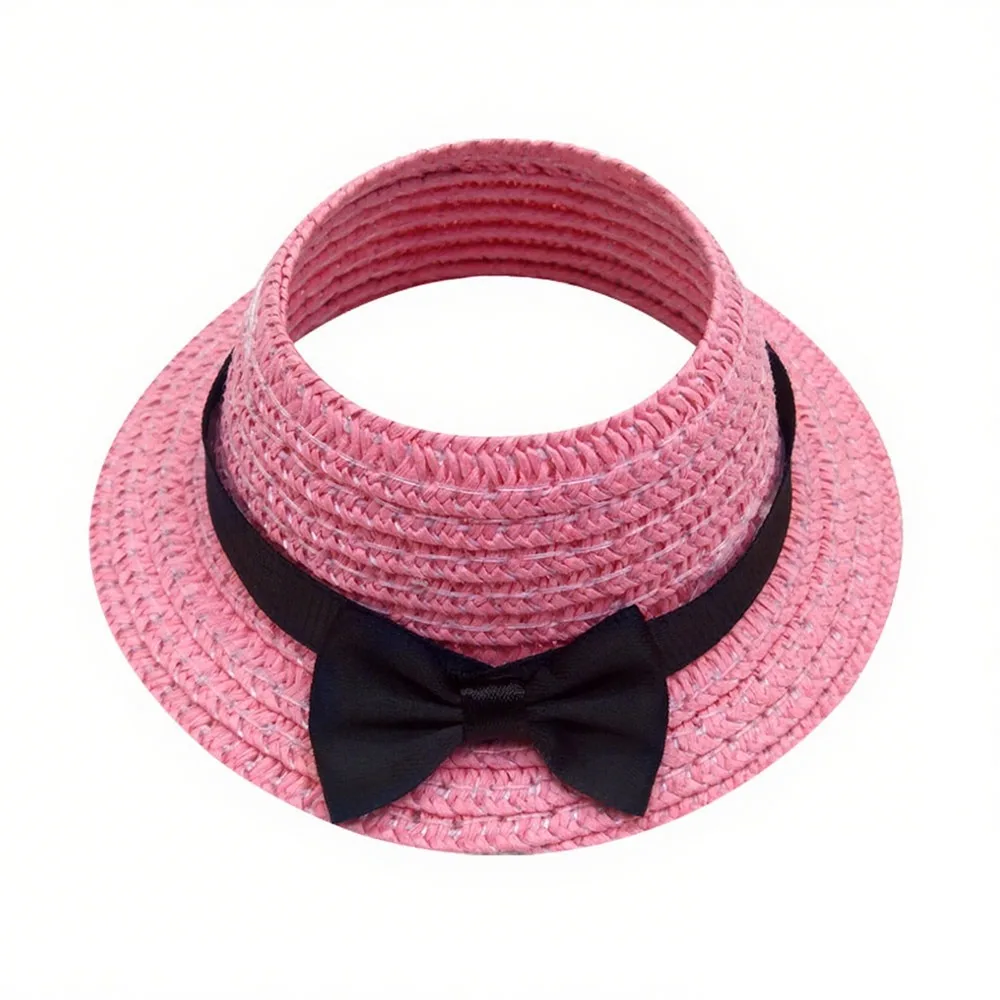 

Multiple Styles 10.5cm Straw Hat Camera Sitting Party Style Empty Top Hat Cosplay Props BOW Stylebow DIY Gift Fashion Dolls