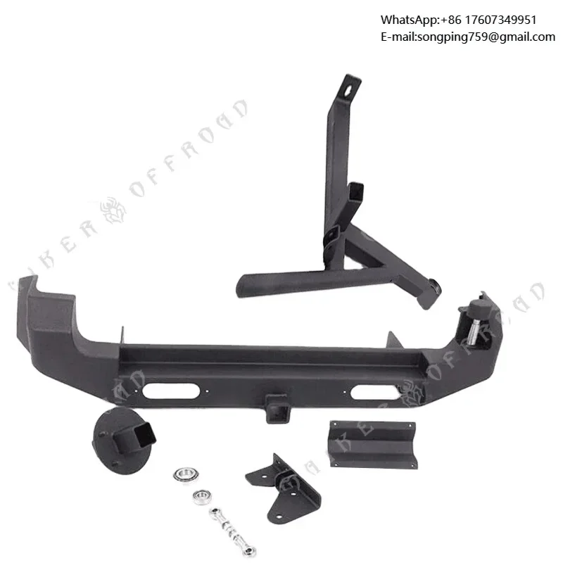 Steel Rear Bumper Guard with Spare Tire Rack for Suzuki Jimny 4x4 Parts Maiker Offroad Accessories