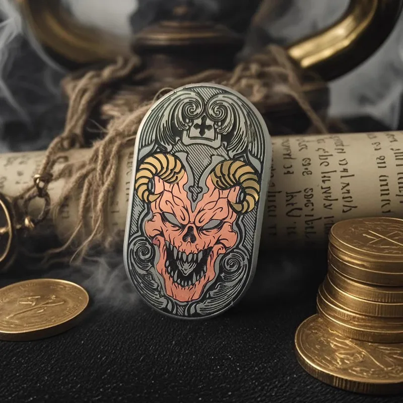 Candle Magic EDC Rhythm Mechanical Dense Ratchet Stainless Steel Carving Mechanical Fingertip Pushing Brand Decompression Toy