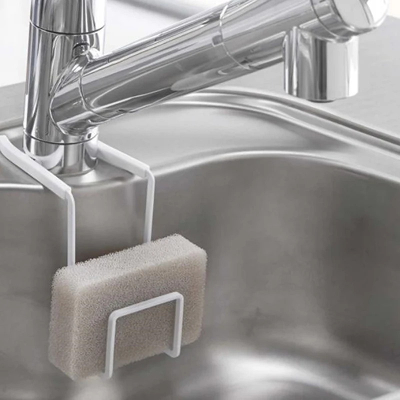 Durable Metal Sink Caddy Sponge Holder Small Kitchen Bathroom Organizer Liquid Dish Drainer Faucet Rack Shower Convenient