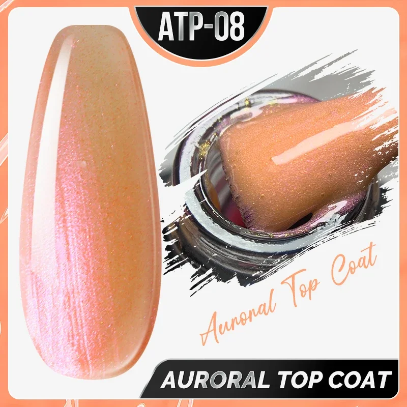 CNails Auroras Top Coat UV-Gel-Nagellack, transparent, weiß, matt, Top Coat Diamond, 8 ml, Mehrzweck-Lack, Gel-Nagelkunst-Zubehör