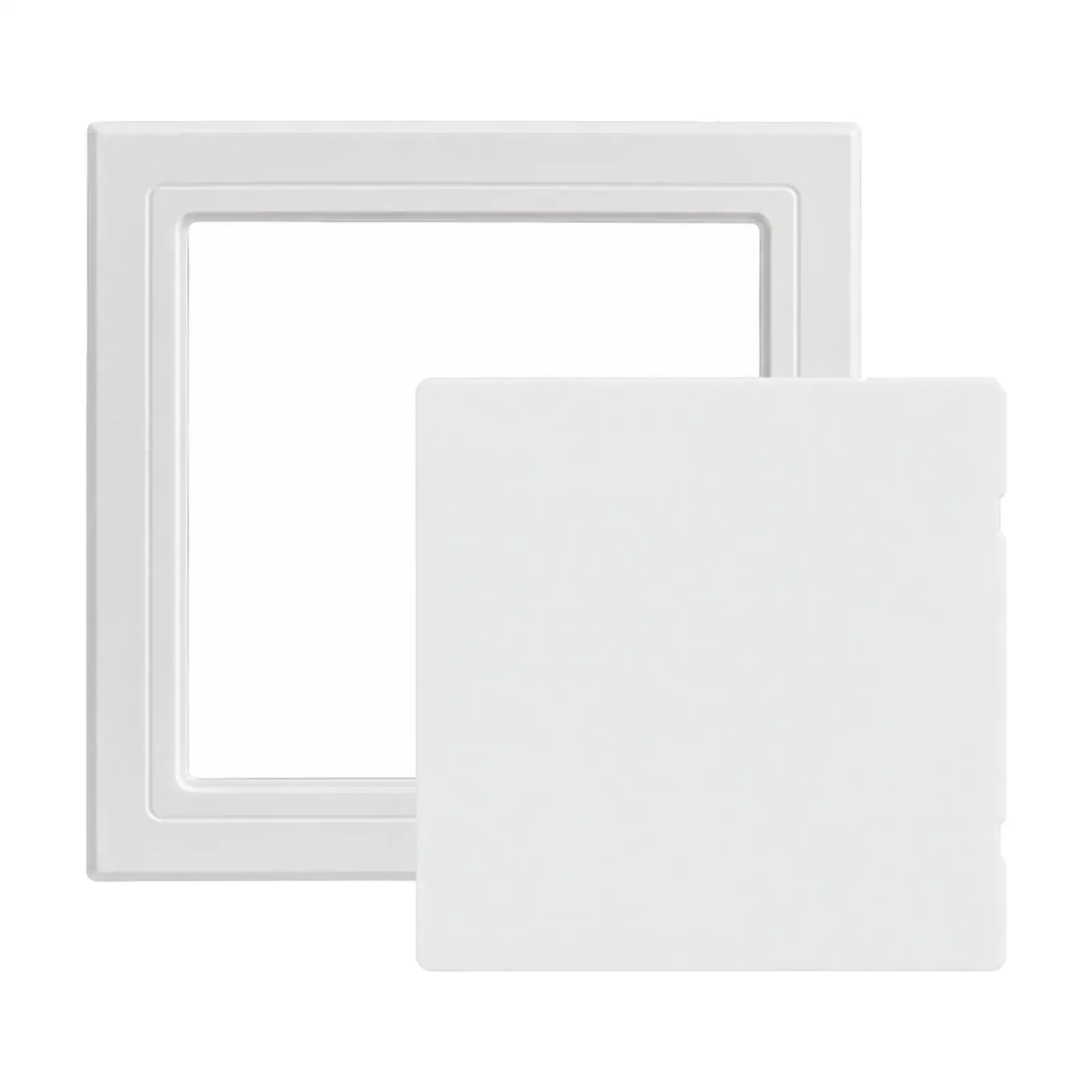 Lightweight Wall Inspection Cover for Overhead Surface Plumbing Access with Easy Tool-free Installation
