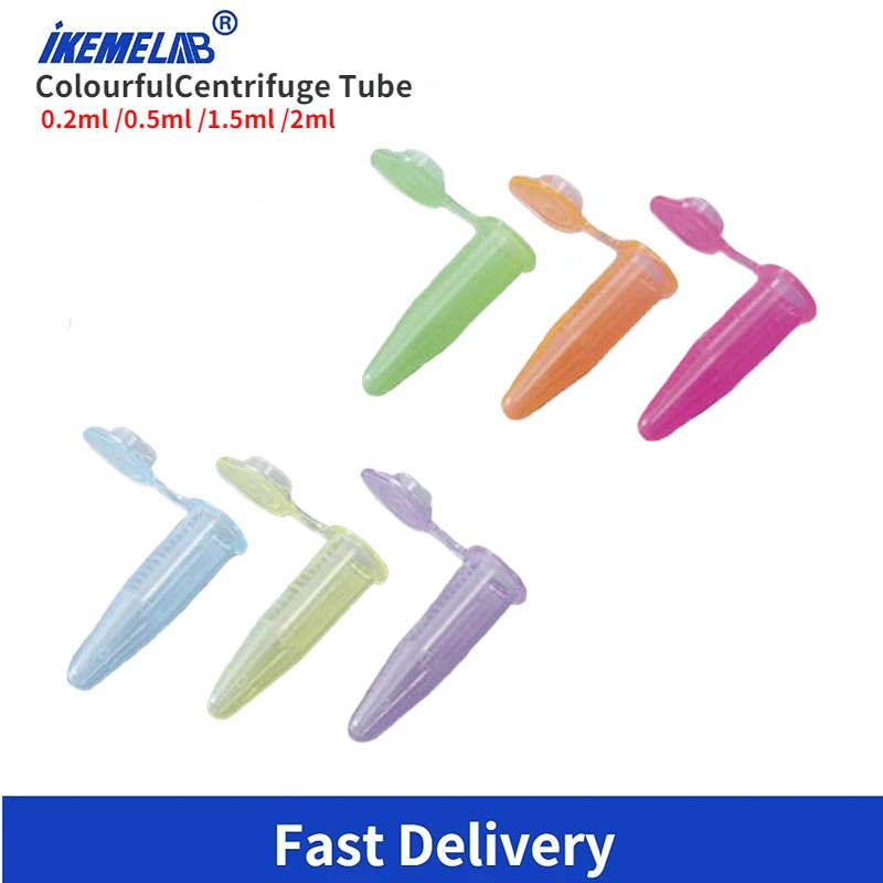 500 Pcs 1.5ml Centrifuge Tubes Microcentrifuge Ikeme Colourful Centrifuge Tubes With Cap And Bottom Scale
