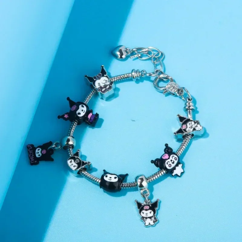 Sanrio Hello Kitty Pandora Bracelet Jewelry Cute Cartoon Anime Kuromi Ladies Bracelet Girlfriend Valentine Day Exquisite Gifts