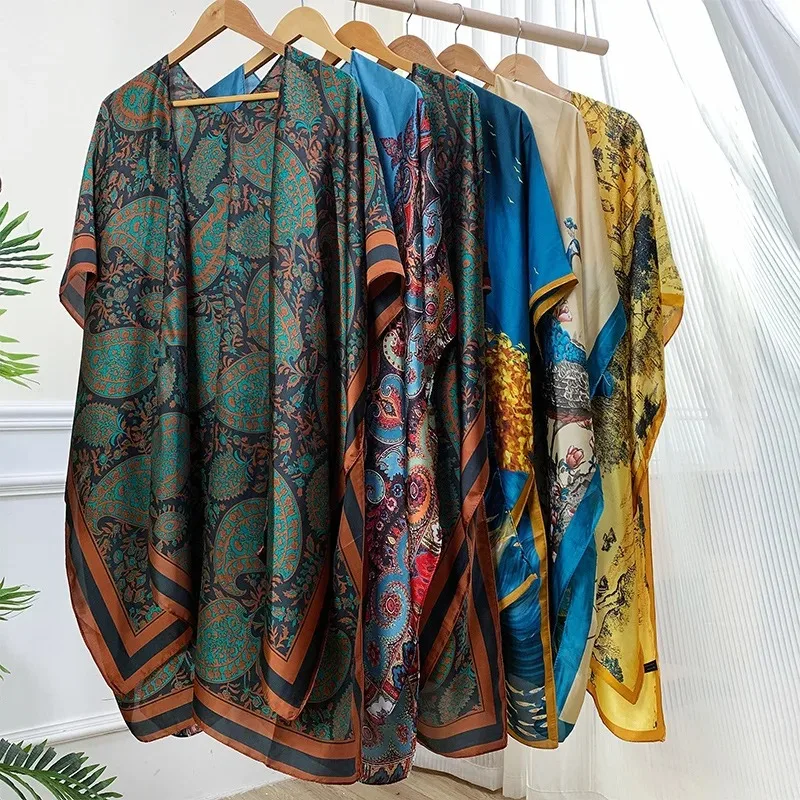

Summer New Poncho Fashionable Women's Outdoor Beach Towel Sunscreen Cape Shawl Versatile beach vacation Cloak P1