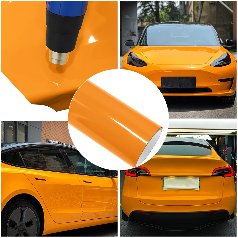 

Premium PET Crystal Mren Orange Car Wraps Vinyl Film Vehicles UV Resistance Durable Auto Motorcycles Body Color Modified Cover