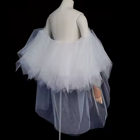 New ivory veil mesh wedding bridal wrap shawl cloak prom evening party dress Diy accessories