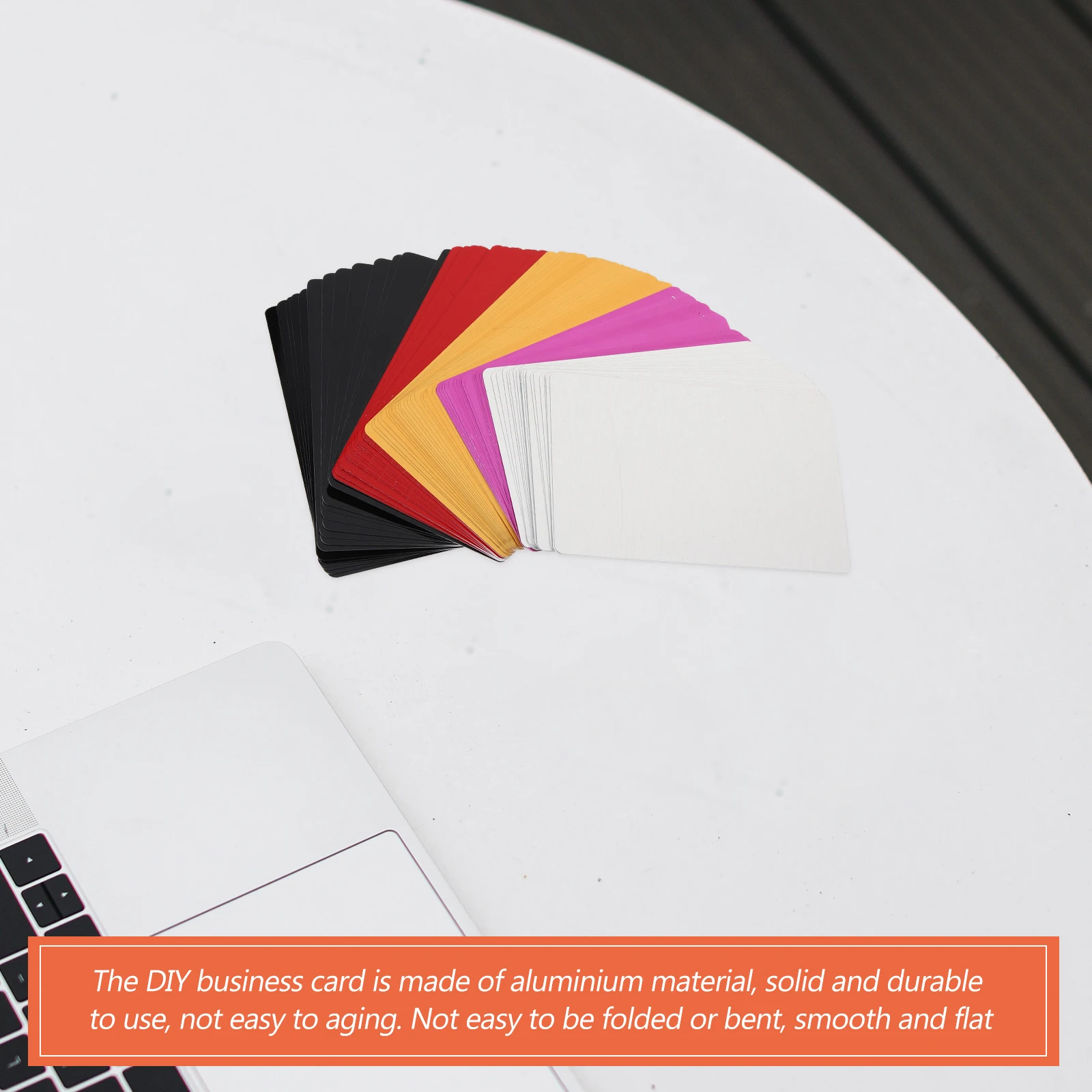 

80 Pcs Metal Aluminum Sheet Business Card Blanks Cards Number for Engraving Sublimation Tag