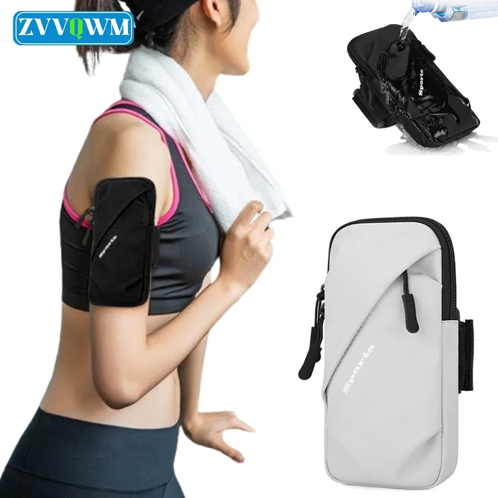 Arm Storage Band with Pocket Women Men Jogging Phone Arm Band Holder Gym Running Bag Arm Case Phone Armband Pouch