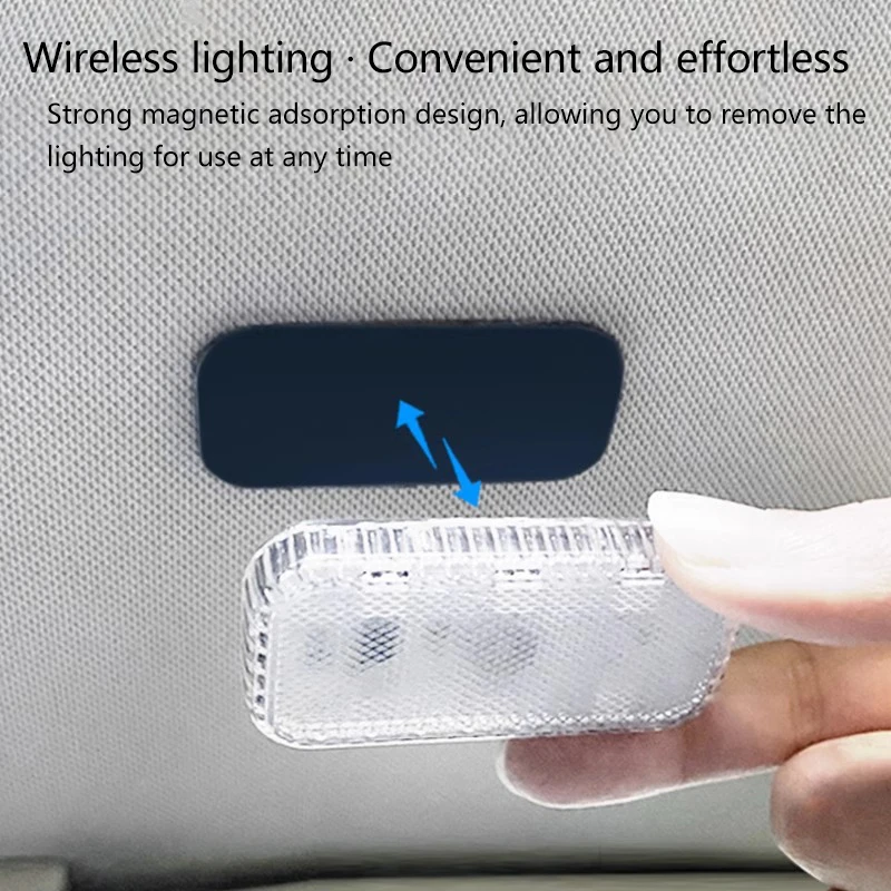 Vehicle-mounted car modification, magnetic charging, interior lighting, wireless induction, wire-free ambient lighting