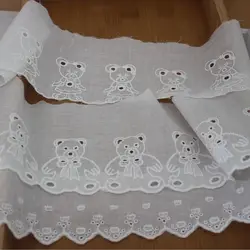 Cotton Bear Embroidery Lace, DIY Children's Home Decoration Accessories, Lace Trim, New, RS4628, 10Yards/Lot