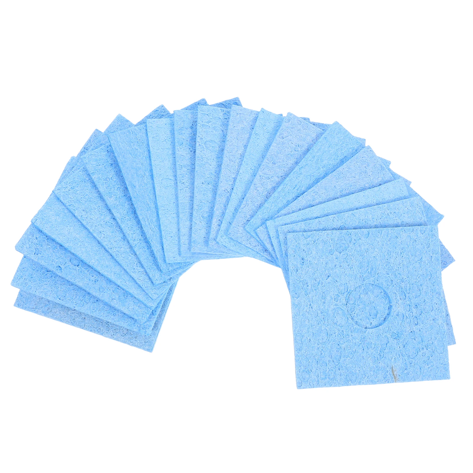

20Pcs Soldering Iron Sponge High Temperature Resistant Cleaning Sponge Round Square Compressed Solder Tip Cleaner Welding