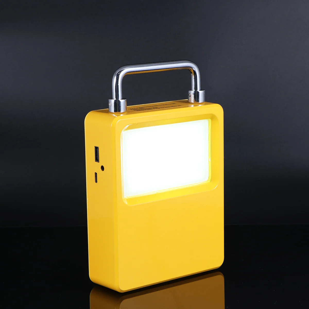 Solar Cob Work Light 10W 6000k White Emergency Lamp for Outdoor Camping Anti-Aging Burnt Wick Good Heat Dissipation