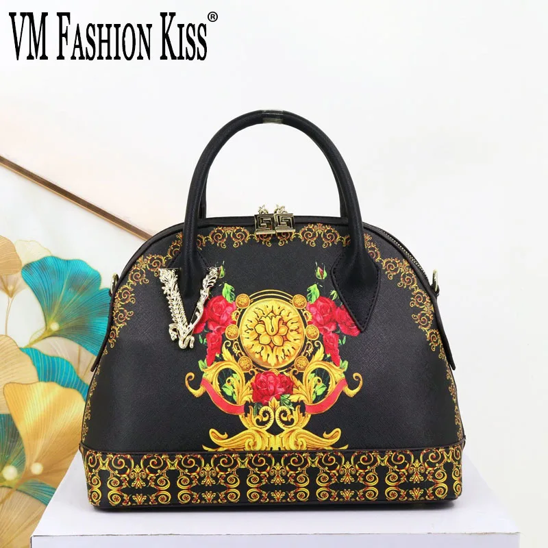 Large Capacity Women's Handbag High Quality Microfiber Printed Fabric Crossbody Bag Casual Fashion Suitable For Daily Wear