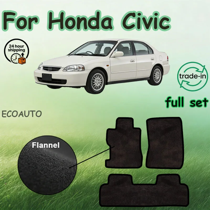 

Flannel For Honda Civic 7th Gen Ferio 2001~2005 Car Floor Mats Rugs Panel Footpads Carpet Cape Anti Slip Foot Pads Stickers Acce