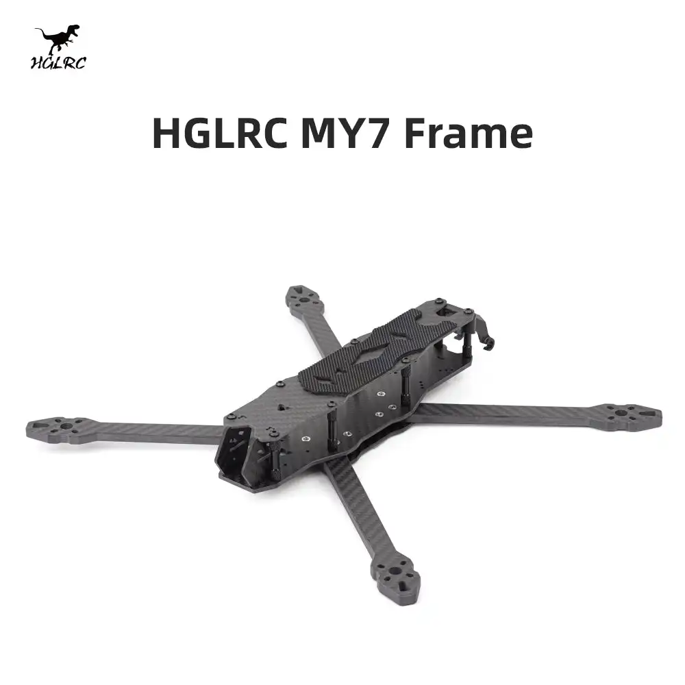 

HGLRC MY7 7 Inch Frame Kit Carbon Fiber Freestyle FPV Drone Frame Black