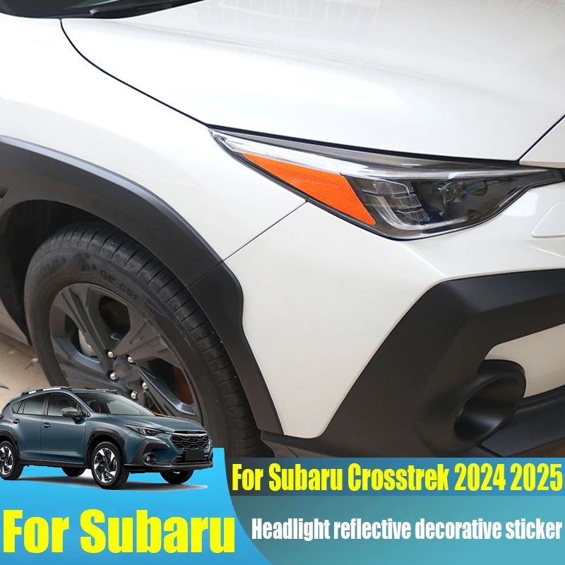 

For Subaru Crosstrek 2024 2025 modified headlights reflective decorative stickers automotive exterior decoration accessories