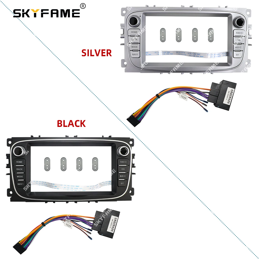 SKYFAME 7 Inch Car Frame Fascia Adapter Android Radio Dash Fitting Panel Kit For Ford Mondeo Focus C-Max S-Max Galaxy Kuga