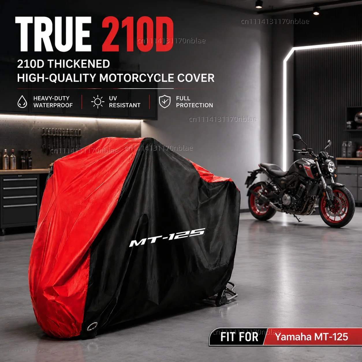 For Yamaha MT-125 MT125 MT 125 2015-2021 210D Motorcycle Cover Waterproof All Season Dustproof UV Protection Moto Rain Cover