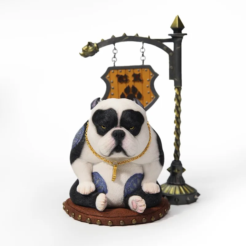 

Street Fighter Dog Model, Creative Cute Pet Dog Animal Tide Play Peripheral Gifts Ornament Tabletop Figure