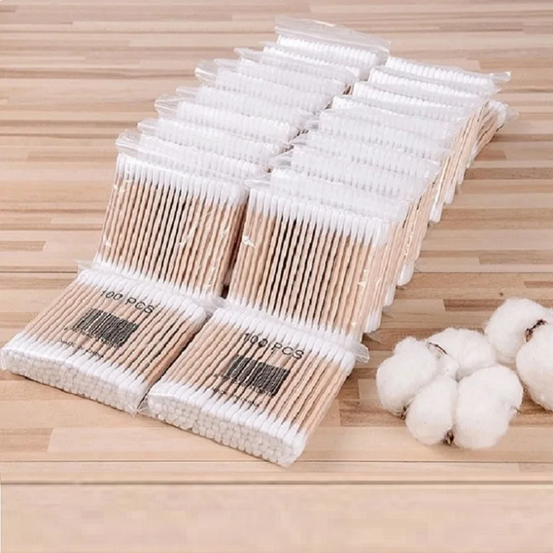 Cotton swabs, ears, ears, double heads, disposable sterile household ear swabs, cotton swabs for makeup remover, makeup and beau