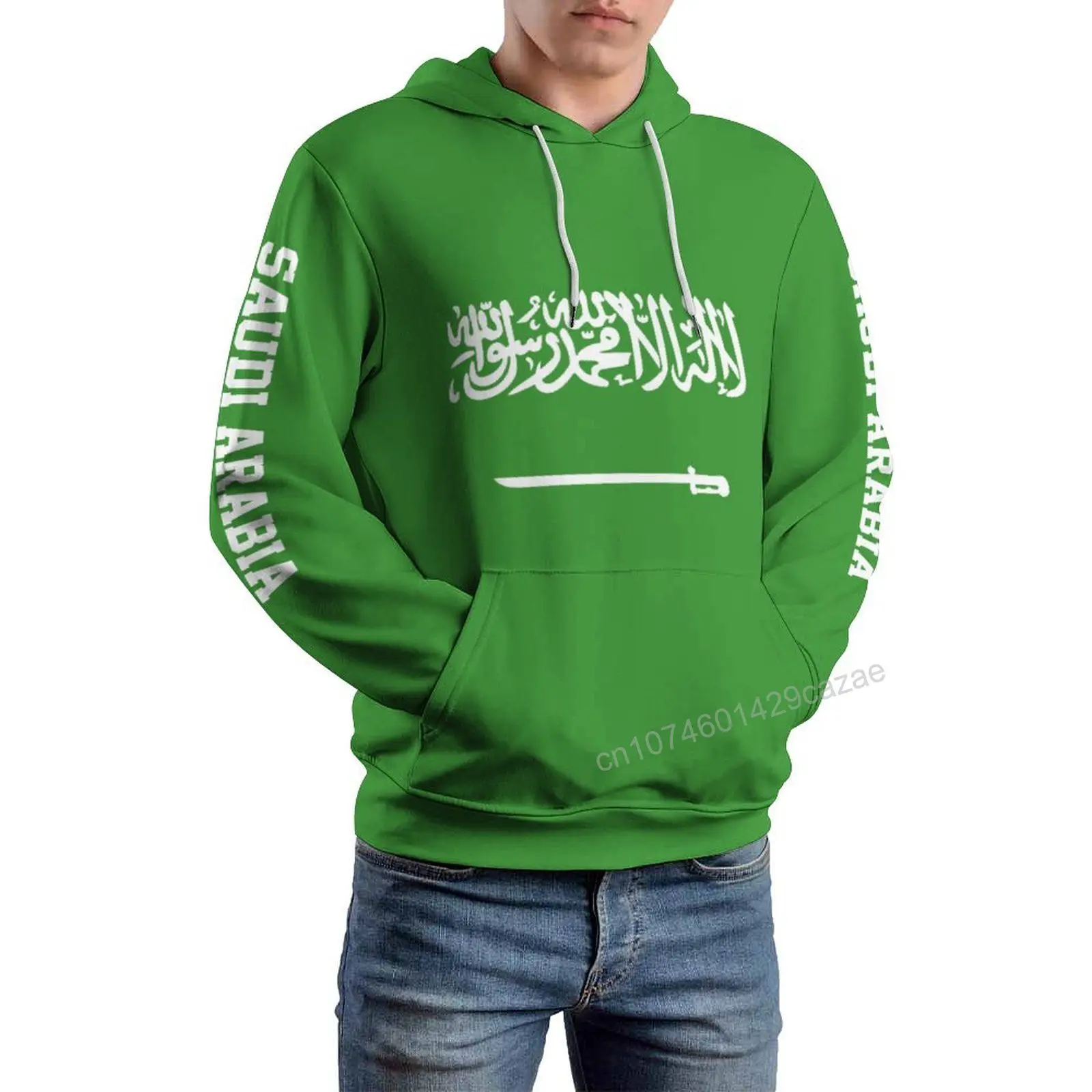 

Saudi Arabia Country Flag 3D Hoodie Polyester Cool Men Women Harajuku Sweatshirt Unisex Casual Pullover Hoodies