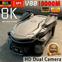 2025 V88 Professional Drone 8K Wide-Angle HD 1080P Camera WiFi FPV Height Hold Foldable RC Drone Quadrotor Helicopter Toy UAV