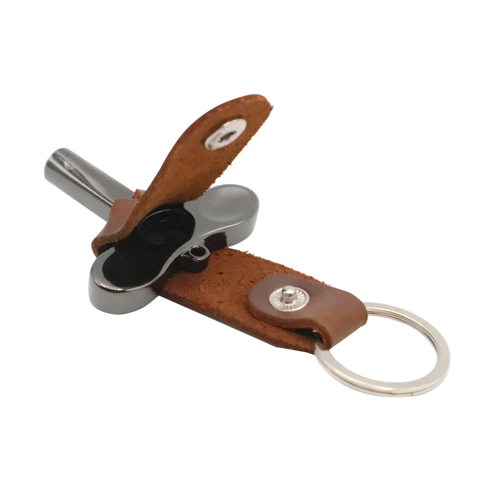 PU Leather Drum Key Holder Drum Keychain Case Gift for Drummer Drumstick Key Ring Drum Key Tool