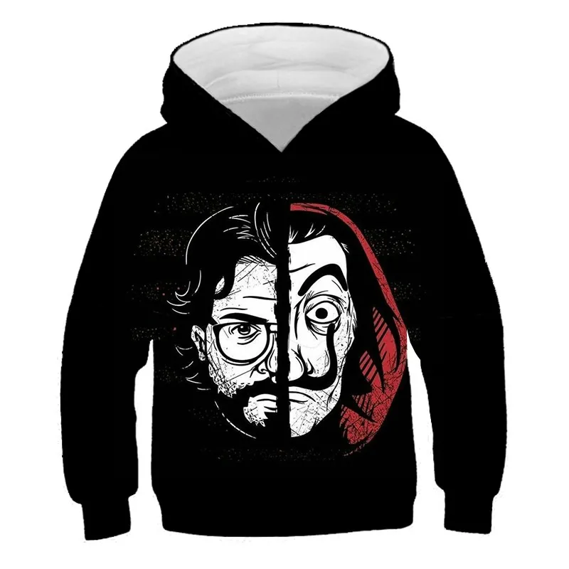 

Movie and TV Money House Character Boys' Hoodies Personalized 3D Printed Children's Jackets American Sports Pullover Sweatshirts