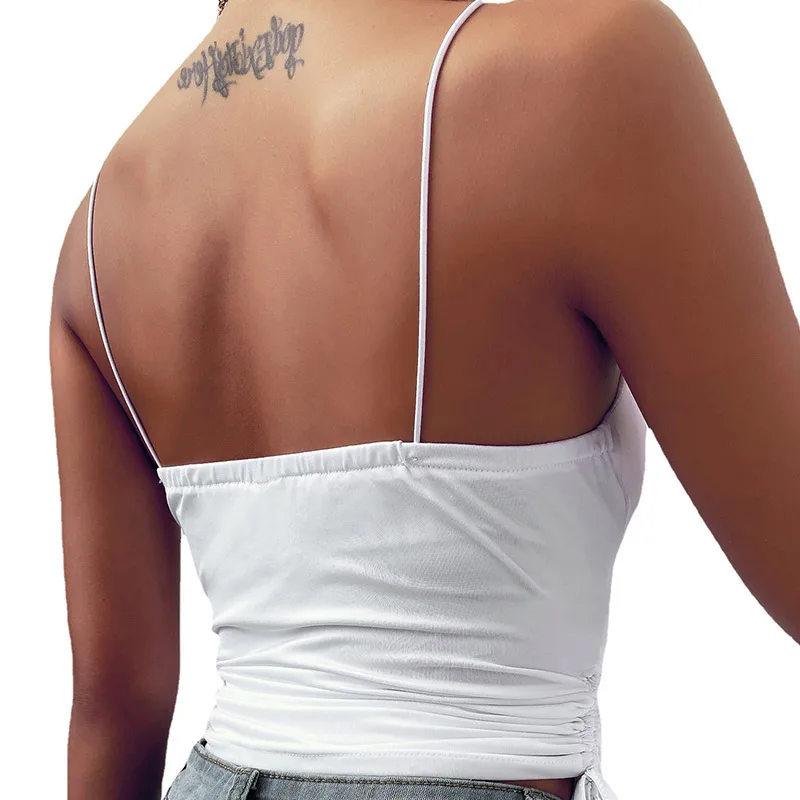 

V-neck Beauty Back Camisole Women's Outer Wear Off-shoulder Bottoming Shirt Looks Thin Slim Sexy Summer Tops For Women