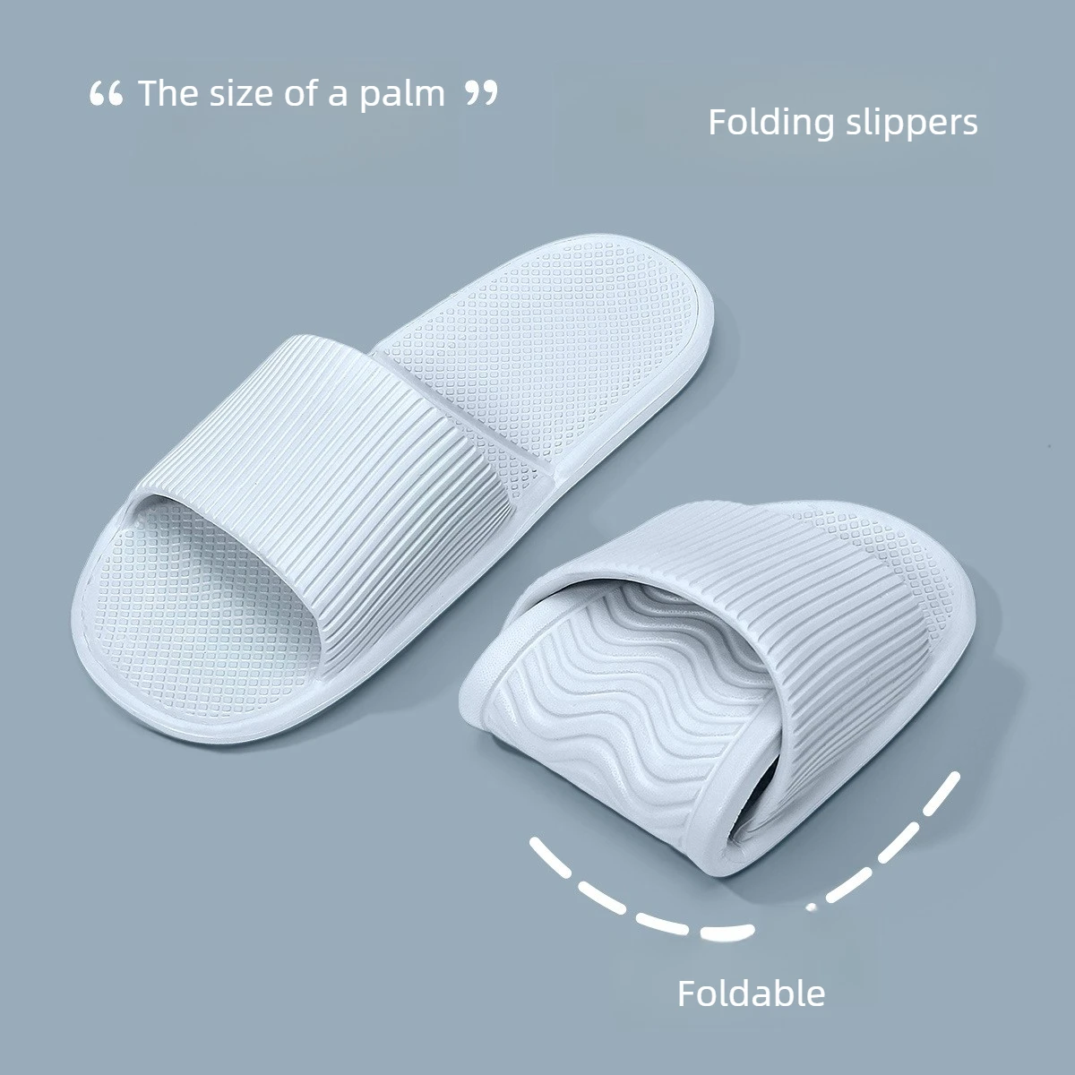 Lightweight Foldable EVA Disposable Slippers Silent Quick‑Dry Non‑Slip Bath Slippers 4‑Season for Vacation Hotel Travel Home Use image 5