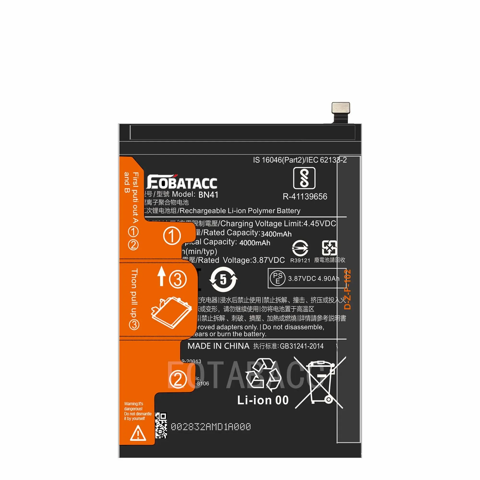 EOTABACC 100% New Original Battery BN41 For XIAOMI REDMI  Note4 Battery +Tools