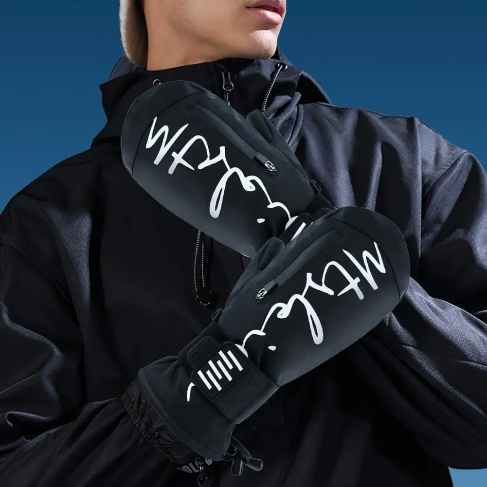 

Ski Gloves With Built-in Wrist Guards EVA Shock Absorber Winter Gloves Waterproof Warm Male Snowboard Gloves For Skiing Cycling