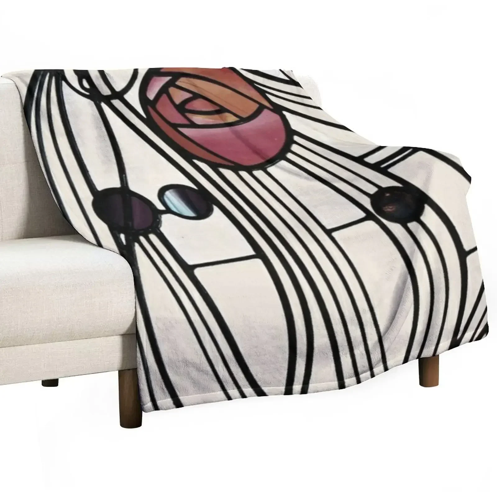 

Charles Rennie Mackintosh design Throw Blanket Luxury Designer Travel Custom Luxury St Blankets